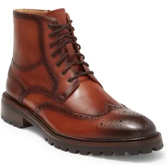 LANZA 🆕 Men’s Wingtip Boot CURATORE. Gorgeous Italian craftsmanship. Size 9 - Picture 1 of 5